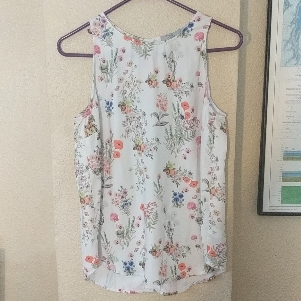 Dalia Floral Print White Blouse